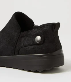 Women I LOVE BILLY Sneakers-Nalen Black Microsuede Sneakers