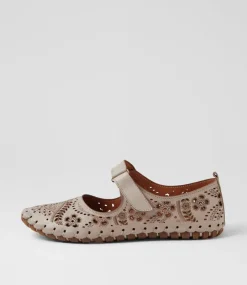 Women COLORADO Flats-Nanette Silver Grey Leather Flat Shoes