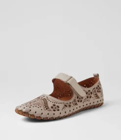 Women COLORADO Flats-Nanette Silver Grey Leather Flat Shoes