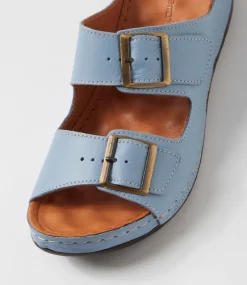 Women DIANA FERRARI Slides|Sandals-Nardi Denim Leather Sandals