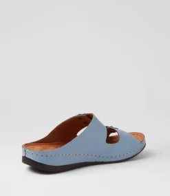 Women DIANA FERRARI Slides|Sandals-Nardi Denim Leather Sandals
