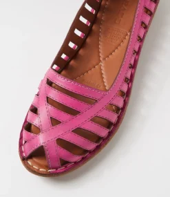 Women COLORADO Comfort|Flats-Neema Fuchsia Leather Flat Shoes