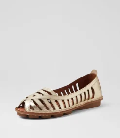 Women COLORADO Comfort|Flats-Neema Gold Leather Flat Shoes