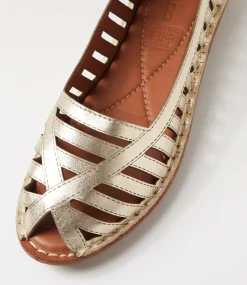 Women COLORADO Comfort|Flats-Neema Gold Leather Flat Shoes