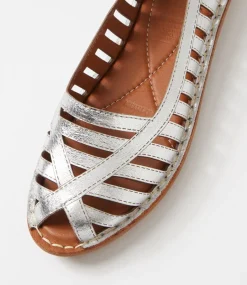 Women COLORADO Comfort|Flats-Neema Silver Leather Flat Shoes