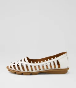Women COLORADO Comfort|Flats-Neema White Leather Flat Shoes