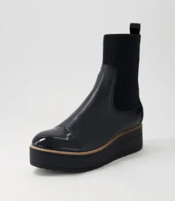 Women TOP END Boots-Nennet Black Mix Chelsea Boots