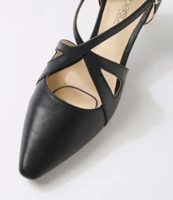 Women SUPERSOFT Dress|Comfort-Nessi Black Leather Heels
