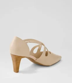 Women SUPERSOFT Dress|Comfort-Nessi Nude Leather Heels