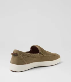 COLORADO Sneakers|Casuals-Nezar Taupe Washed Canvas Sneakers
