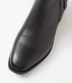 Women SUPERSOFT Boots|Comfort-Nickie Black Leather Ankle Boots