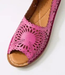 Women COLORADO Comfort|Flats-Nlysander Fuschia Leather Sandals