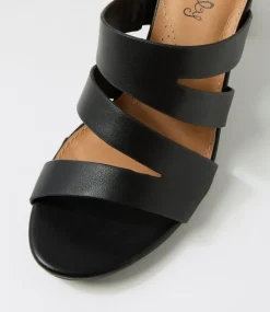 Women I LOVE BILLY Heels|Sandals-Nock Black Sandals