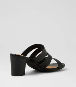 Women I LOVE BILLY Heels|Sandals-Nock Black Sandals