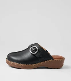Women COLORADO Comfort|Heels-Nola Black Leather Heels