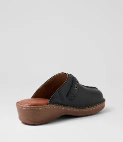 Women COLORADO Comfort|Heels-Nola Black Leather Heels