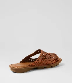 Women COLORADO Comfort|Slides-Nura Orange Leather Slides
