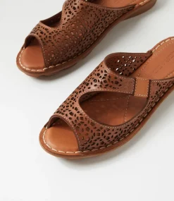 Women COLORADO Comfort|Slides-Nura Tan Leather Slides