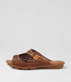 Women COLORADO Comfort|Slides-Nura Tan Leather Slides