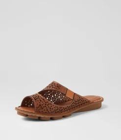 Women COLORADO Comfort|Slides-Nura Tan Leather Slides