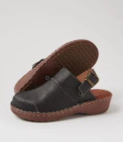 Women COLORADO Comfort|Heels-Nyla Black Leather Heels
