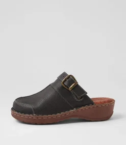 Women COLORADO Comfort|Heels-Nyla Black Leather Heels