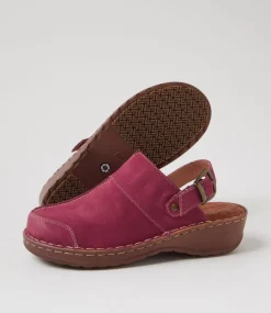 Women COLORADO Comfort|Heels-Nyla Cranberry Nubuck Heels