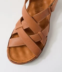 Women DIANA FERRARI Sandals-Nyled Tan Leather Sandals