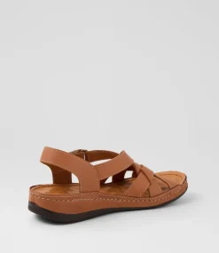 Women DIANA FERRARI Sandals-Nyled Tan Leather Sandals