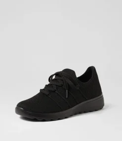 Women I LOVE BILLY Sneakers-Nyomies Black Knit Sneakers