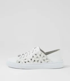 Women DIANA FERRARI Sneakers-Obrielle White Leather Sneakers