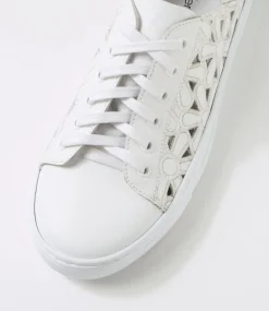 Women DIANA FERRARI Sneakers-Obrielle White Leather Sneakers
