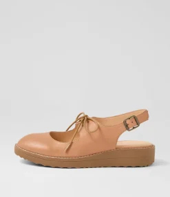 Women TOP END Flats-Ochas Dark Tan Light Choc Leather Flat Shoes