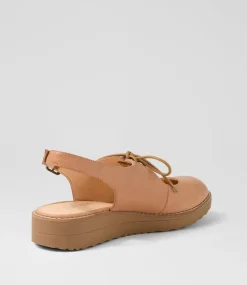 Women TOP END Flats-Ochas Dark Tan Light Choc Leather Flat Shoes