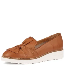 Women TOP END Wedges|Flats-Oclem Dark Tan Leather Flat Shoes