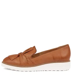 Women TOP END Wedges|Flats-Oclem Dark Tan Leather Flat Shoes