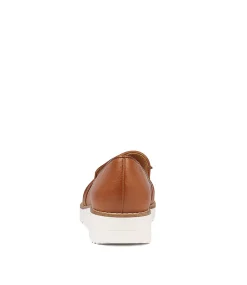 Women TOP END Wedges|Flats-Oclem Dark Tan Leather Flat Shoes