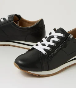 Women SUPERSOFT Comfort|Sneakers-Octavie Black Leather Sneakers
