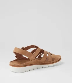 Women I LOVE BILLY Flats|Sandals-Oglioto Light Tan Nubuck Pu Sandals