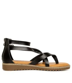 Women BLOWFISH Wedges|Flats-OHIO BLACK SMOOTH