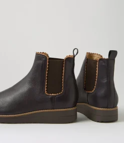 Women TOP END Boots-Ohios Choc Cognac Leather Chelsea Boots