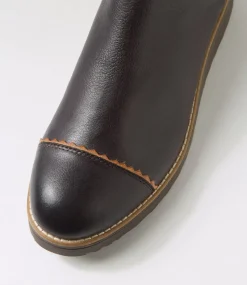 Women TOP END Boots-Ohios Choc Cognac Leather Chelsea Boots