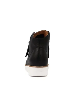 Women TOP END Boots|Wedges-Ohmy Black Leather Ankle Boots