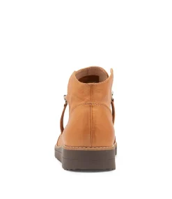 Women TOP END Boots|Wedges-Ohmy Dark Tan Choc Leather Ankle Boots
