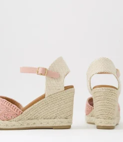 Women I LOVE BILLY Espadrilles|Heels-Olarn Pale Pink Multi Heels