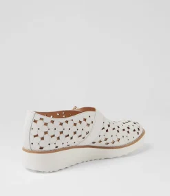 Women TOP END Mary Janes|Flats-Olennes White Patent Leather Flat Shoes