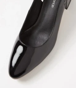 Women DIANA FERRARI Heels-Ollien Black Patent Leather Heels