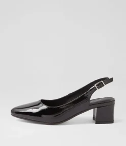 Women DIANA FERRARI Heels-Ollien Black Patent Leather Heels