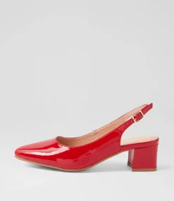 Women DIANA FERRARI Heels-Ollien Red Patent Leather Heels