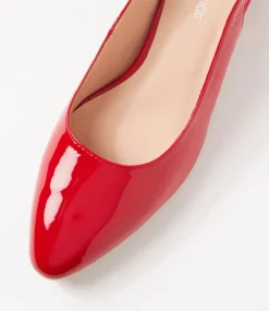 Women DIANA FERRARI Heels-Ollien Red Patent Leather Heels